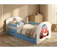 Happy Babies Lit Enfant - Avec Matelas & Tiroir et Protection Antichute, 70x140, Filles Lit Enfants & Garçons Kids Bed