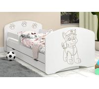 Happy Babies Lit Enfant - Avec Matelas & Tiroir et Protection Antichute, 70x140, Filles Lit Enfants & Garçons Kids Bed