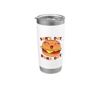 Happy Burger Buns Out Funny Food Pun Gobelet isotherme en acier inoxydable double paroi
