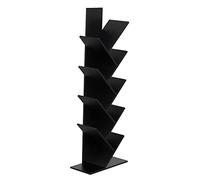 Happy Garden Bibliothèque au Style Moderne 8 étagères Noire Simone. Meuble de Rangement 8 Niveaux en Forme d'arbre. Étagères de rangements pour Livre.