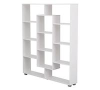 Happy Garden Bibliothèque avec 11 emplacements, Blanche Emily. Meuble de Rangement au Design Moderne pour Salon Chambre ou Bureau. Étagères de rangements pour Livres et décorations.