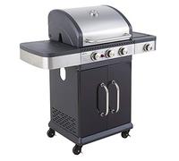 Happy Garden - Cook'in Garden Barbecue au gaz FIDGI 3, 3 brûleurs + réchaud 11.5KW. Barbecue au gaz avec thermomètre, Grille et plancha.