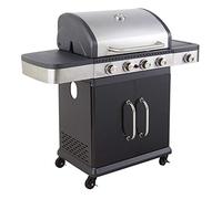 Happy Garden - Cook'in Garden Barbecue au gaz FIDGI 4, 4 brûleurs + réchaud 14.5KW. Barbecue au gaz avec thermomètre, Grille et plancha.