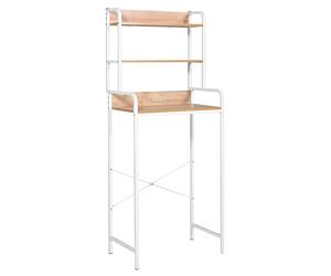 Happy Garden Étagère pour Machine à Laver en Bois et Structure Blanche DEA