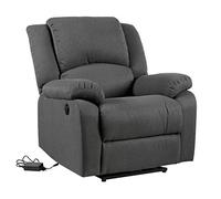 Happy Garden Fauteuil électrique inclinable Cloud Gris Anthracite. Fauteuil de Salon Relax en Tissu Gris Anthracite avec Inclinaison électrique et Repose-Pieds.