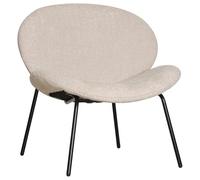 Fauteuil en tissu beige chiné SACHA
