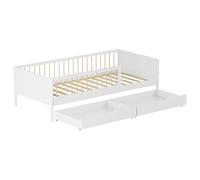Lit pour enfant 190x90cm blanc avec tiroirs ADAM