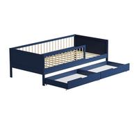 Happy Garden – Lit pour enfant ADAM 190x90 cm bois avec 2 tiroirs bleu foncé
