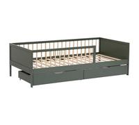 Lit pour enfant 190x90cm vert avec tiroirs ADAM