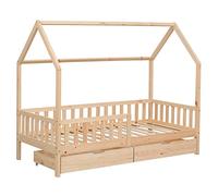 Happy Garden Lit cabane pour enfant MARCEAU 190x90 cm en bois avec tiroirs