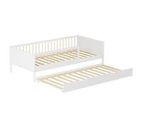 Lit gigogne pour enfant 190x90cm blanc ADAM