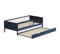Happy Garden Lit gigogne pour enfant ADAM 190x90 cm – sommier à lattes, rangeable – Bleu foncé