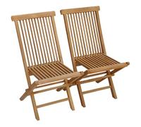 Lot De 2 Chaises De Jardin En Teck Lombok Marron