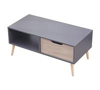 Table basse avec tiroir style scandinave grise freja