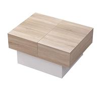 Happy Garden Table Basse Blanche Greta avec Plateaux Amovibles en Bois. Table de Salon cubique en Bois avec coffres de Rangement.
