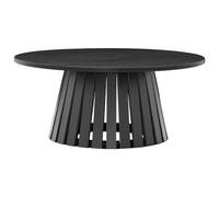 Happy Garden Table Basse LIV Noire en aggloméré et mélaminé, Ronde, Style scandinave, Plateau avec Un diamètre de 80cm LIV - Design élégant, Parfaite pour Votre intérieur