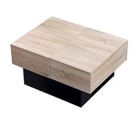 Happy Garden Table Basse Noire Greta avec Plateaux Amovibles en Bois. Table de Salon cubique en Bois avec coffres de Rangement.