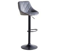 Tabouret de bar en velours gris robin