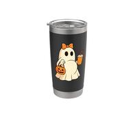 Happy Halloween - Fantôme enceinte - Grossesse - Halloween Gobelet isotherme en acier inoxydable double paroi