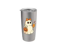 Happy Halloween - Fantôme enceinte - Grossesse - Halloween Gobelet isotherme en acier inoxydable double paroi