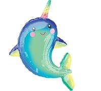 Amscan Ballon Forme Narwhal Multicolore