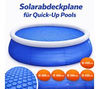 Happy People Quick Up Voile Solaire Ronde 300 cm, 360 cm, 396 cm, 420 cm, 450 cm