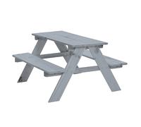 Happy People Table Enfants Bois Gris Clair Extérieur Jardin En