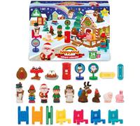 Happyland Calendrier de l'Avent pour enfants de 18 mois à 5 ans | Calendrier de l'Avent pour tout-petit, figurines et accessoires, jouet de compte à rebours de Noël pour enfants