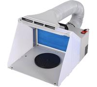 Happyment® Cabine professionnelle d'aérographe - Avec éclairage LED - Aspiration & Filtre - Pliable - Modélisme - Avec plateau tournant