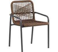 Happyment Chaise de salle à manger rétro - Marron - 1 pièce - Bois & métal - Deluxe - Moderne - Pièce unique