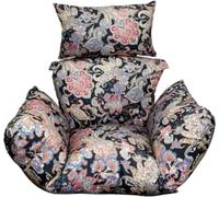 Happyment® Coussin d'assise Tavien - Pour chaise suspendue Egg Chair - Imperméable - Noir - Amovible & Lavable - Pour balançoire de jardin & terrasse