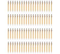 Happysnow Lot de 80 stylos à bille en bambou et appareils d'écriture, 40 stylos à encre noire et 40 stylos à encre bleue