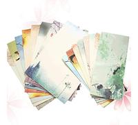 Happyyami 12ensembles Papeterie Bureau Style Chinois Kit Enveloppes Vintage Lettres et Papier à Lettre Ensemble Pratique pour Invitations et Correspondance Plusieurs Styles