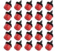 Happyyami 200 Pièces Goutteur en Ligne, Émetteur Irrigation Goutte à Goutte Compensateur de Pression, PP Rouge, pour Plantes, Jardinage Domestique et Espaces Verts Publics