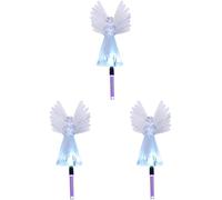 Happyyami 3 Pièces Ange Lumières Spot Lampe Jardin Piquet Lumière LED Ange Lumière Jardin Solaire LED Lumières Solaire Alimenté Lampe Lumière Lumière Lumières
