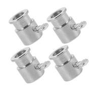 Happyyami 4 Pièces Boulon de Fixation en Fer Chromé pour Tige de Tournebroche, Accessoire Barbecue Manchon Limiteur, Diamètre 20mm, pour Rôtissoire et Grillades en Famille
