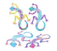 Happyyami 4pièces Décoration Murale Lézard Sculpture Animalière Pour Salon Jardin Et Patio Art Mural Élégant Pour Clôture Et Intérieur