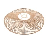 Happyyami Abat-Jour De Plafond Rotin Léger Tissé Cache Plafonnier Rond 15.75In/40.00Cm Couverture De Lumière Suspendue Pour Salon Chambre Restaurant Décoration Murale