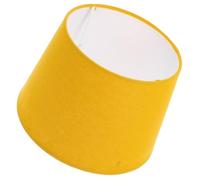 Happyyami Abat Jour Lampe sur Pied en Tissu Jaune de Style Chinois Délicat, Compatible Lampadaire et Lampe de Bureau, Design Simple et Sensation Tactile Confortable pour Chambre et Hôtel