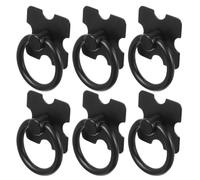 Happyyami Boutons Meuble sans Bords Tranchants Lot de 6 Noir en Alliage de Zinc Forme Créative, Poignées de Tiroir Pratiques pour Commode et Armoire