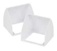Happyyami Cache-sonnette Extérieur Imperméable en Abs Blanc, Protection la Pluie Installation Facile, Lot de 2 Pièces pour Boîtiers Électriques et Machines à Badge