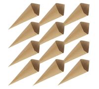 Happyyami Cônes de Frites en Papier Kraft, Lot de 60, capacité élevée, pour fêtes à thème rétro et Porte-Bonbons