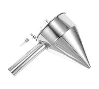 Happyyami Entonnoir à Piston en Acier Inoxydable 20 Cm, Matériel de Pâtisserie Polyvalent avec Cadre Amovible, Distributeur pour Desserts Adapté au Camping et à la Cuisine