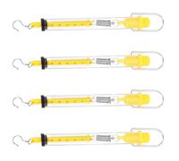 Happyyami Équilibre à Ressort Tubulaire en Plastique Jaune 2,5kg Crochet et Anneau pour Observation de L'extension, Pack de 4 Dynamomètres pour Usage Pédagogique
