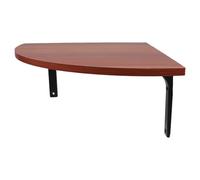Happyyami Étagère Murale Angle Flottante Bois avec Support Métallique Étagère Triangle Murale pour Rangement Câbles et Plantes Salle de Bain et Salon Marron
