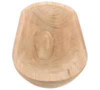 Happyyami Grand Bol en Bois Rustique Polyvalent pour Centre de Table Design Artisanal Élégant en Bois Naturel, Bol Décoratif Maison ou Décoration de Ferme