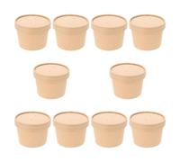 Happyyami Lot de 10 Sets de Coupelles jetables en papier 8 Oz, pour Coupe à Dessert et Bol de Crème Glacée, Fonctionnel et Stylé pour Usage Extérieur