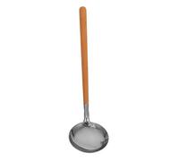 Happyyami Louche Acier Inoxydable Robuste avec Manche Long Bois Cuillère à Soupe et Service Polyvalent pour Cuisine Ustensile de Service et Facile à Nettoyer