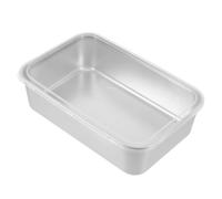 Happyyami Moule à Gâteau Résistant et Anti-fuite avec Couvercle Transparent en Acier Inoxydable Plat Rectangulaire Polyvalent Cuisson Four pour Tiramisu et Lasagnes