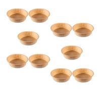 Happyyami Moules à Gâteaux en Papier Sulfurisé Jetables 10 Pièces, Moule à Gâteau Rond de 15cm, Résistant Chaleur, pour Expérimenter de Nouvelles Recettes